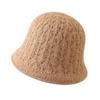 Cashmere blended fisherman's hat children's autumn and winter warm knitted hat versatile fashion face small solid color bucket hat