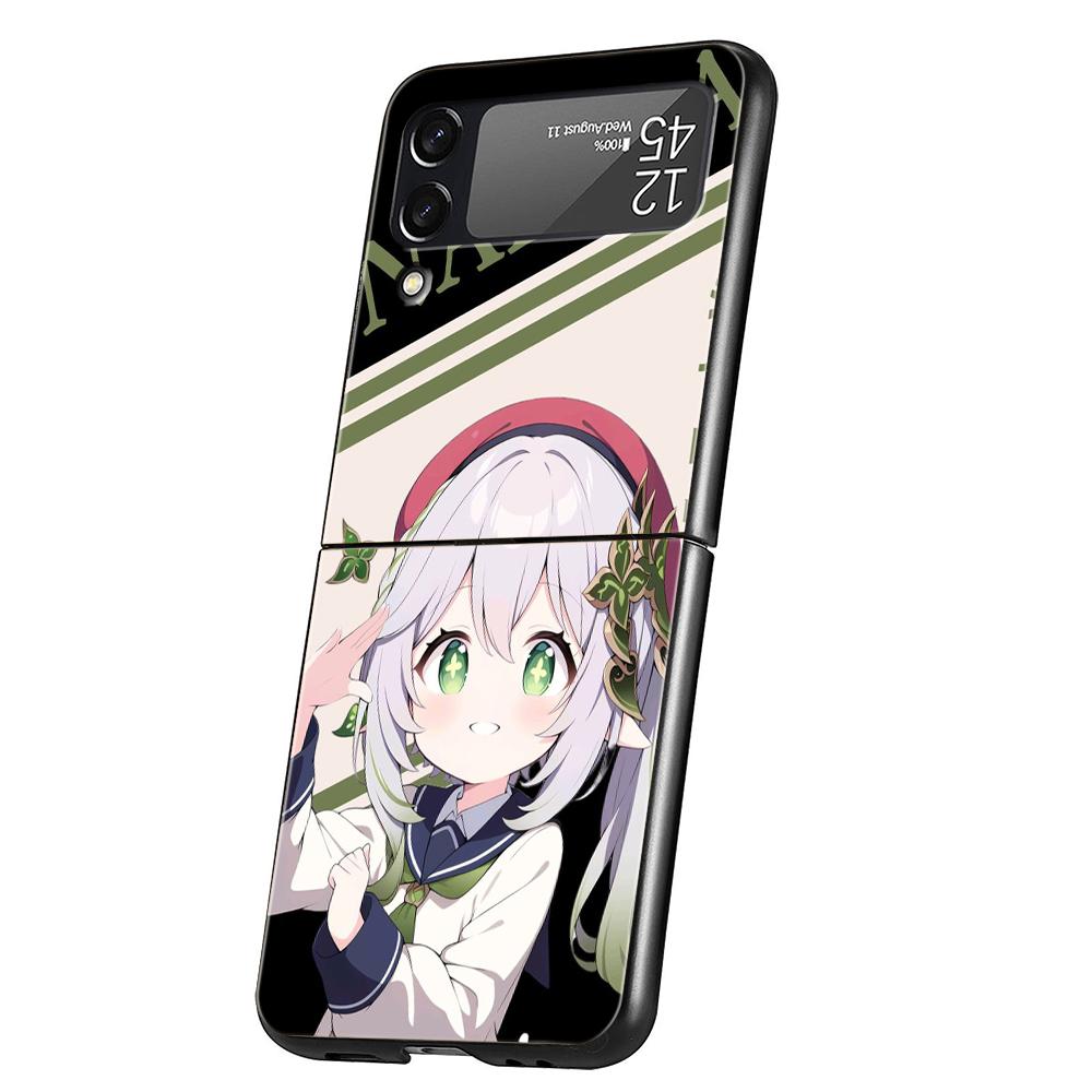 

Genshin Impact Nahida Phone Case For Samsung Galaxy Z Flip 3 4 5 6 7 Hard Black Folding PC For Samsung Z Flip3 Flip4 Flip5 Cover Galaxy Z Flip 4