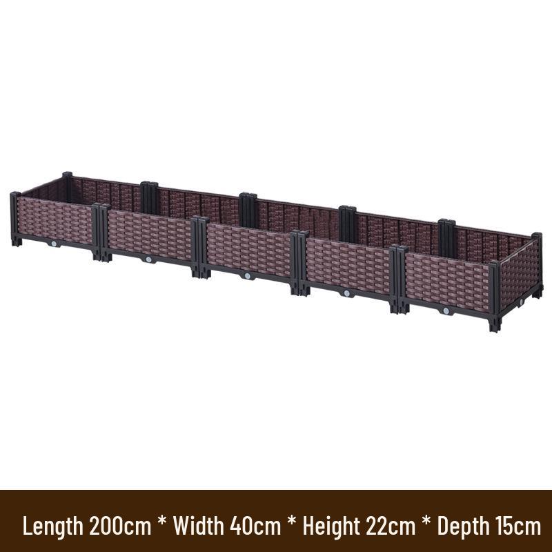 Multi-layer Space-saving Rectangular Planter Box for Indoor/Outdoor Vegetable Gardening