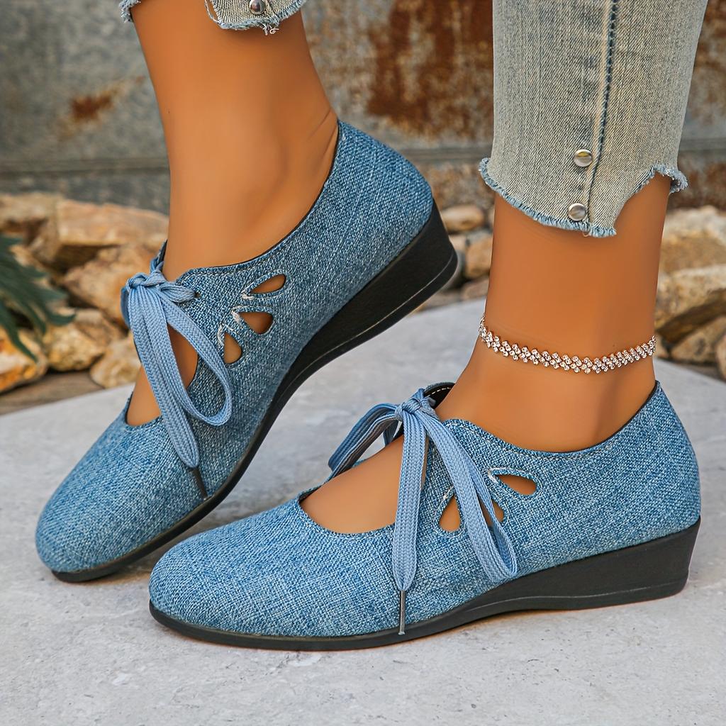 Autumn New Elegant Temperament Flat Lace-Up Single Shoes Women'S All Seasons Spring Style Shallow Mouth, Women Shoes