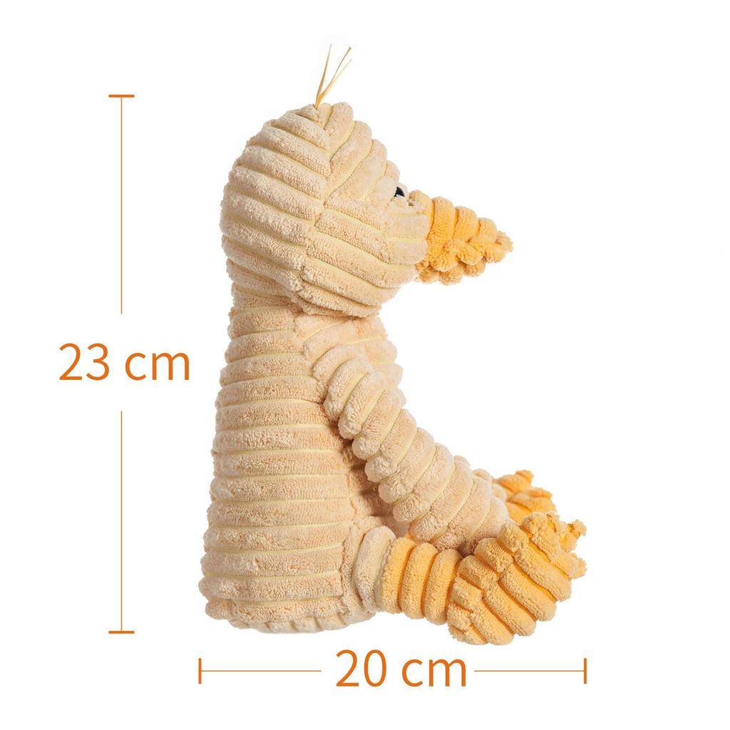 Apricot Lamb Corduroy Duck Plush Toy for Kids, Soft and Cute, Fluffy Corduroy Duck for Girls and Boys, 23cm