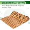 Accessories for Bathroom for Bathroom Sauna Spa Tub Step and Floor-24 X 16 X 0.4 in-Foldable Wooden Bath Mat-Bamboo Bath Mat Bathmat