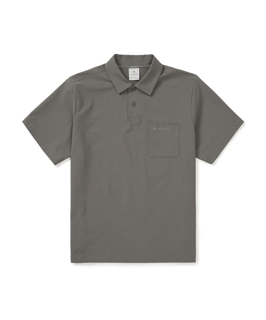 SNOWPEAK APPAREL Classic Woven Short Sleeve Polo Shirt (S25Mmtps16) Dark Khaki