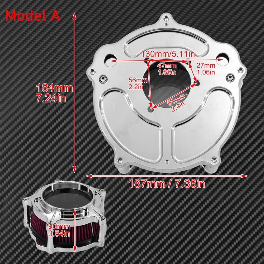Motorcycle Air Filter Air Cleaner Kit CNC Intake System Chrome For Harley Sportster Dyna Softail Touring 883 1200 Electra Glide