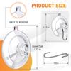 KORCCI Suction Cup Hooks 12Pack - Max Load 10LB, 1.77Inch Clear Medium Suction Cups, No Trace, Reble & Removable, Stainless Steel Hooks, for Tile,