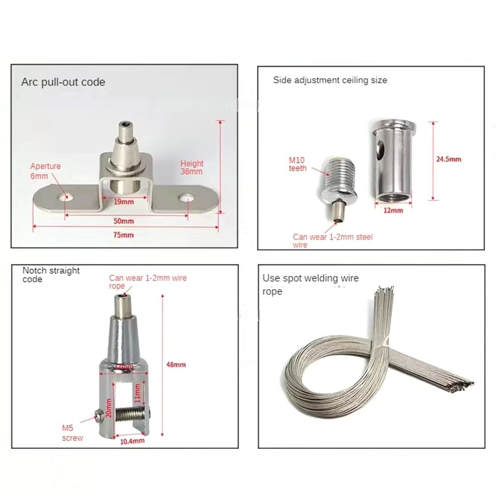 1Pcs Stainless Steel Wire Rope Suspension Kit for Ceiling Acrylic Board Hanging