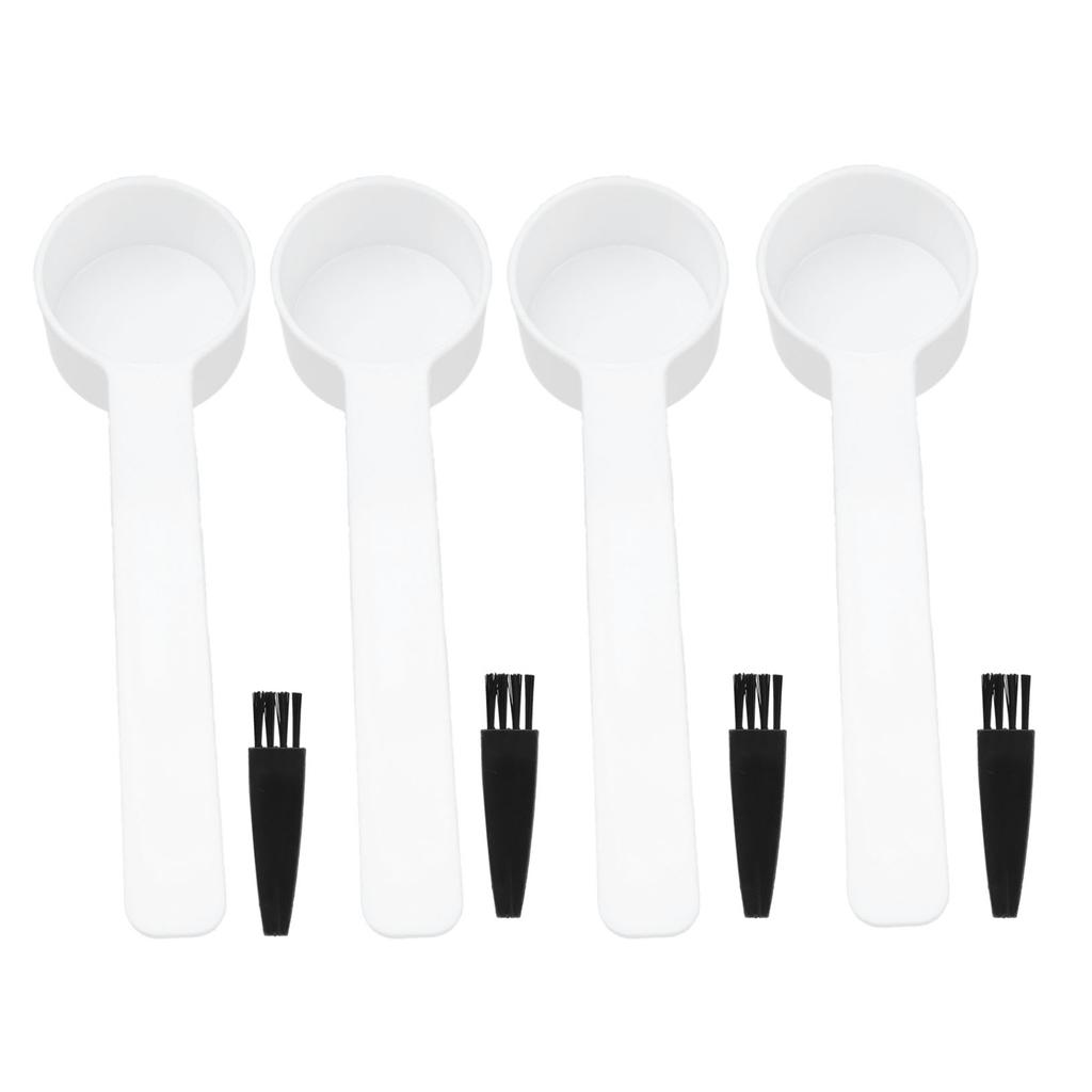 100Set Reusable 4g Coffee Measuring Spoon Brush Kit Coffee Making Accessory for Home Office Use