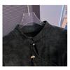 Women Tie Dye Cheongsam Style T-shirt Stand Collar Short Sleeve Casual Fitted Top with Tassel