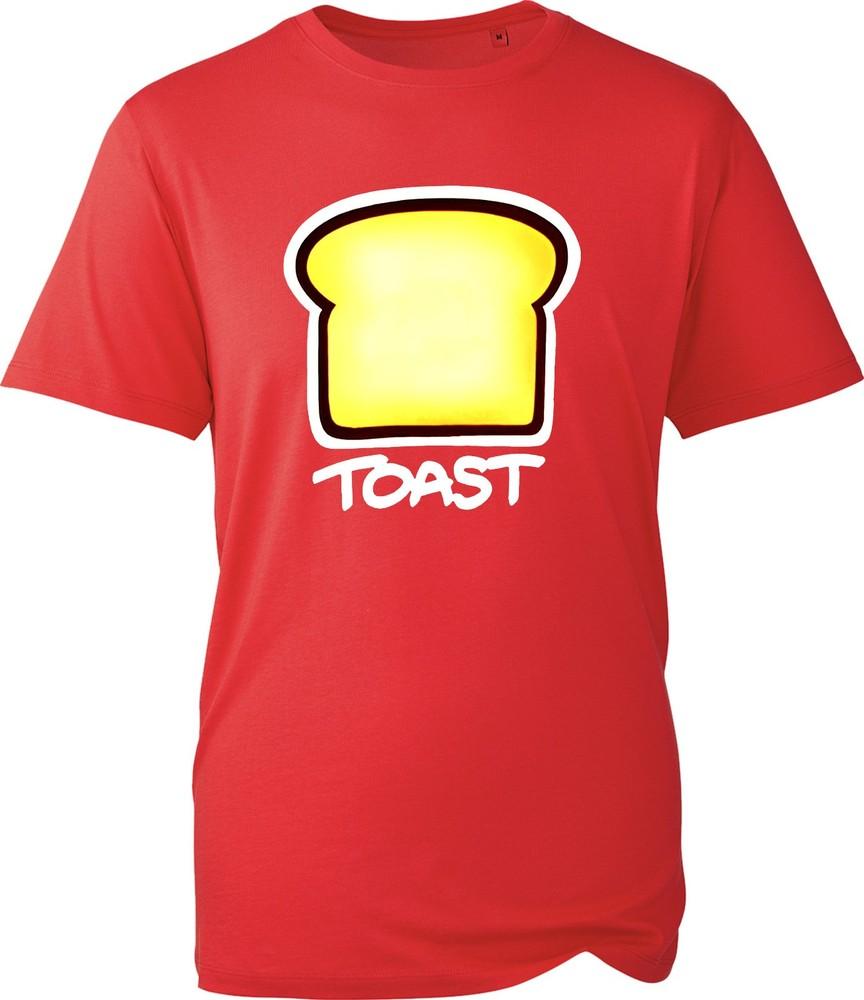 Unisex Toast T Shirt Black Funny Food Graphic Tee Cartoon Novelty Slogan Gift S