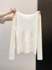 Elegant Rhinestone Knit Slim-Fit Long-Sleeve Women’s Winter 2025 Base Top