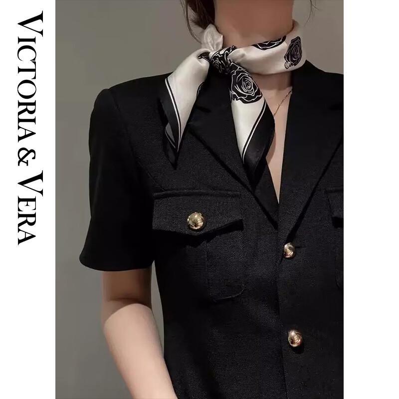 VICTORIA&VERA Floral Print Mulberry Silk Scarf