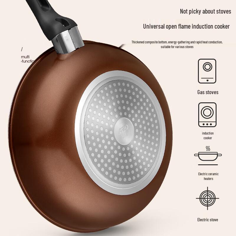 ASD Non-stick Flat-Bottom Stir-fry Pan