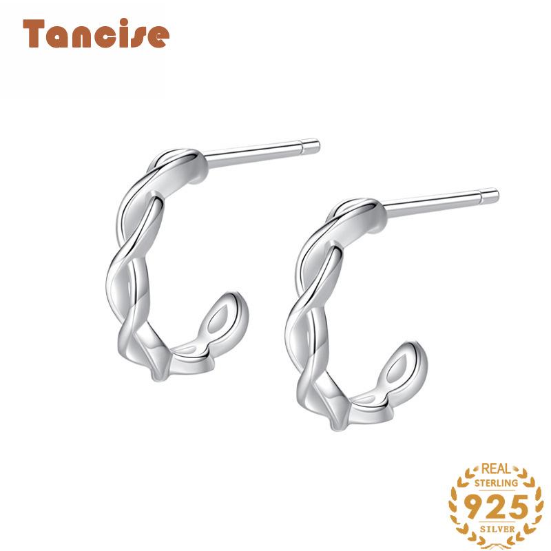 Tancise Silver Zircon Earrings Drop Earrings For Women Wedding Party Gifts_voghion.com