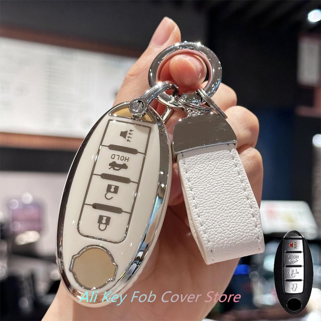 Key Fob Cover Keychain Lanyard for Nissan Altima Rogue Sentra Pathfinder Frontier Maxima Titan Murano Kicks Juke Versa Arma