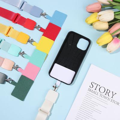 Universal Patch Phone Lanyards Adjustable Mobile Phone Strap Lanyard Nylon Soft Rope Cell Phone Hanging Cord Holder