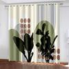 2pcs Nordic Modern Simple Green Palm Leaves Digital Printed Curtain Living Room Curtains Grommet Top Curtains Living Room Office