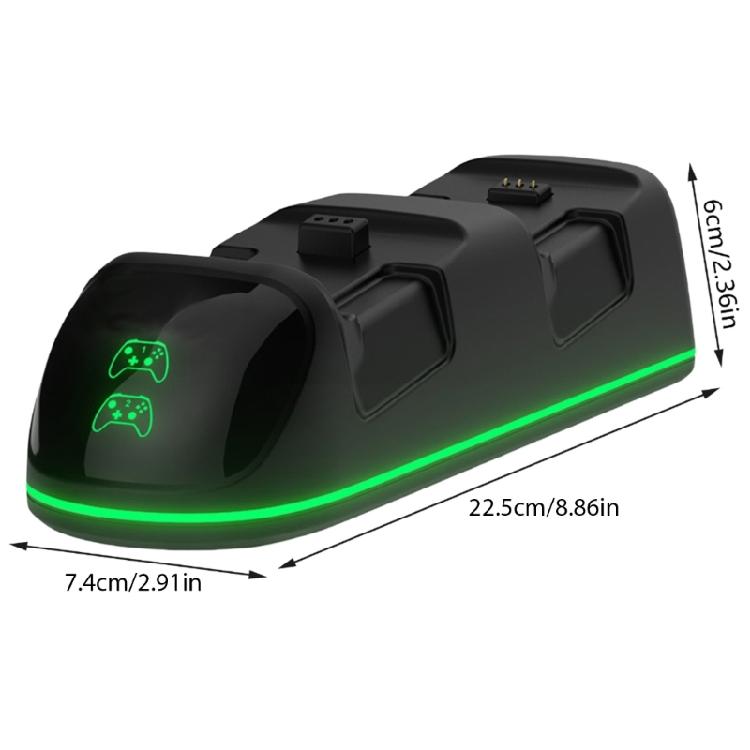 Double Slot Charging Stand Versatile Charging Solution Small Double Controller Chargers for  Gaming Controllers