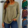 BFCCQB Moda dama ocazional toamna iarna cu maneca lunga bluze si camasi cu decolteu