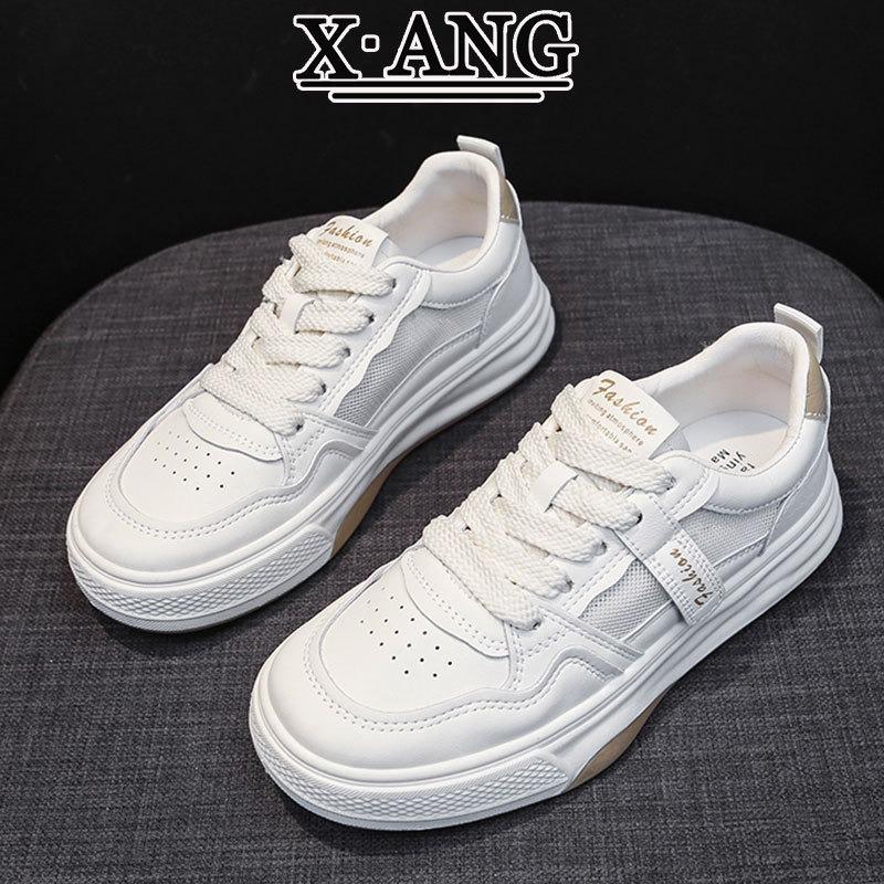 

Mesh breathable women s shoes leather soft-soled white shoes summer new versatile thick-soled casual sports shoes 40
