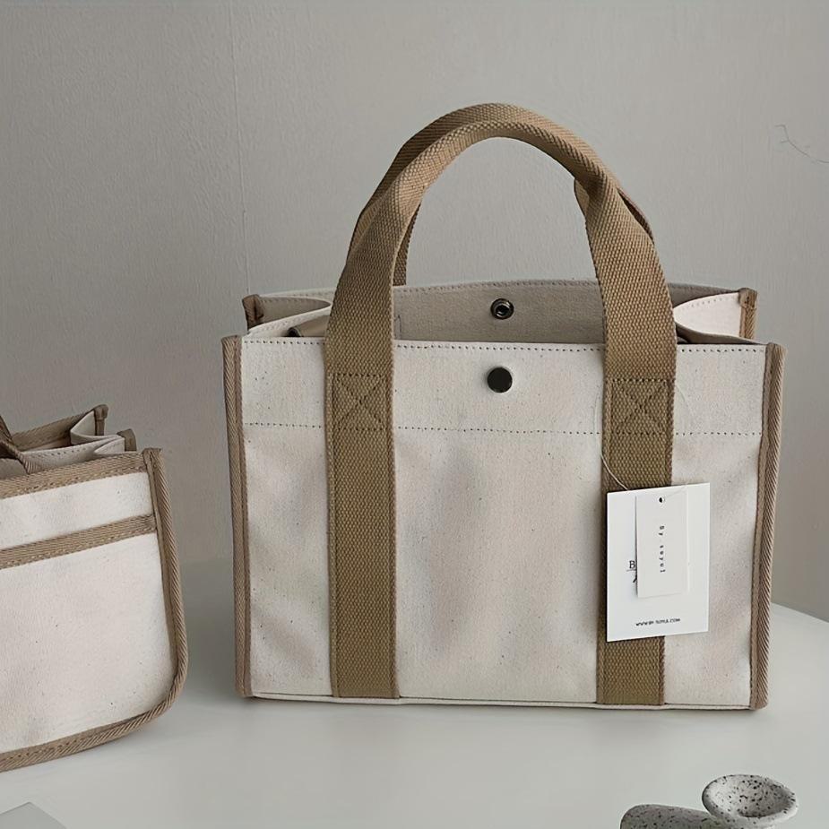 

Корейская INS 2023 Холщовая сумка для мамы - Большая вместимость, Многофункциональная сумка-тоут через плечо и кроссбоди для мамы и малыша inner bag бежевый