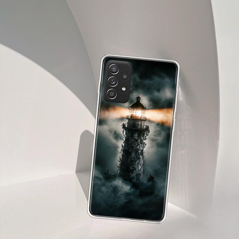 Lighthouse Phone Case for Samsung A54 A57 A37 A17 A14 A15 A12 A24 A34 A55 A35 A25 A52S A07 A05S A04S A22 A32 A72 Galaxy Note 20