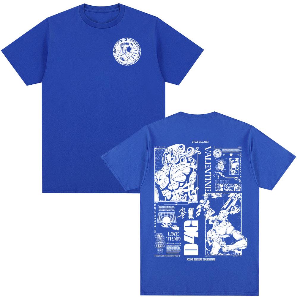 Anime Jojo Bizarre Adventure STEEL BALL RUN TShirts 2026 Summer New Hot Unisexs Womens Fashion Cotton Oversized Y2K Tshirt