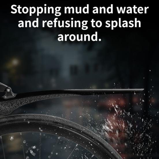 Bicycle Fender Adjustable Waterproof Lightweight Universal MTB Mountain Road Bike Rear Mud Splash Guard Mudflap Bike Accessories
