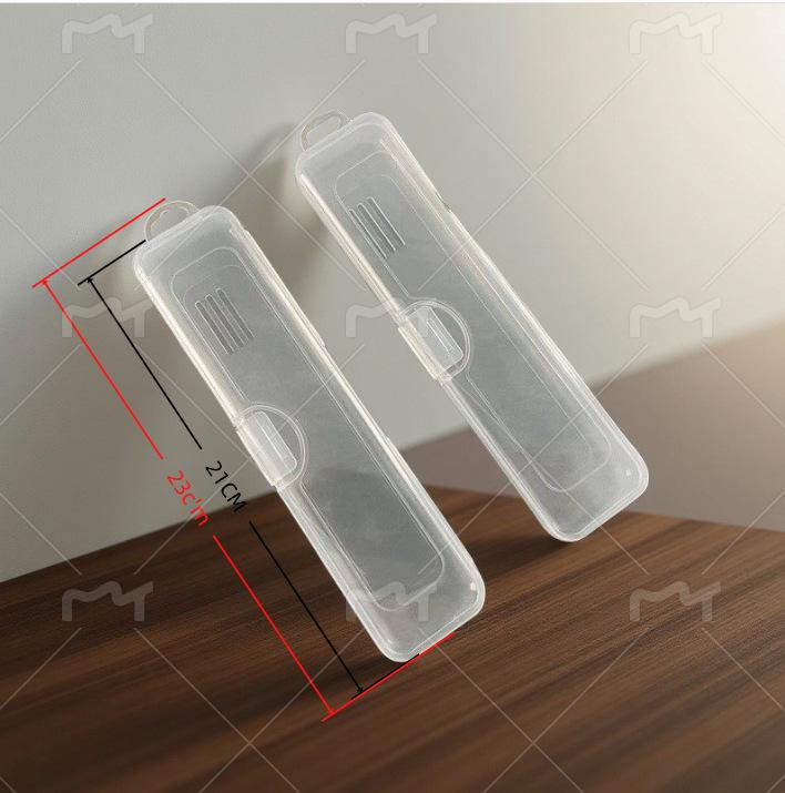 23CM Single Person Travel Cutlery Box - Transparent Chopstick Holder for Office, Camping, Student 23CM