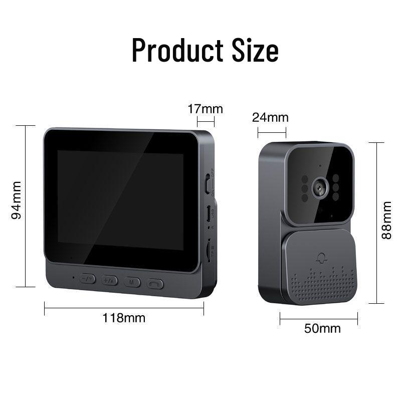 Wireless Smart Home Video Doorbell with Screen Monitor