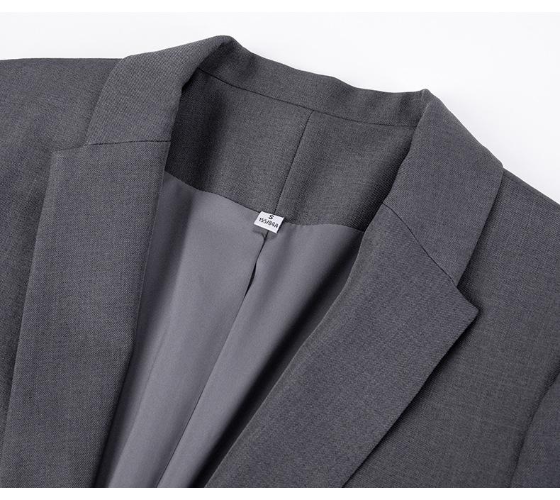 2024 Women's Gray Professional Suit Set - Spring/Autumn High-End Jacket for Workplace, Commute, or Interview