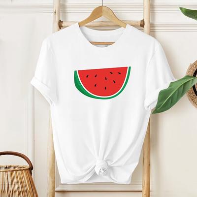 Esta No Es Una Camiseta de Sandía Camiseta de Dama Gratis Apoyo Camiseta Kawaii Masculina Estampado Gótico Moda Camiseta Anime Grunge Vintage Y2k T