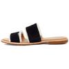 Rubber Sole Slide Slippers Women's Black 1110984-BLK