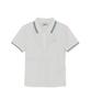 Emelbi Women'S Varsity Sportive Jersey Collared T-Shirt Ny (White)