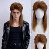 Mens Punk Wolf Tail Cosplay Wig Full Head Set Halloween Costume Party