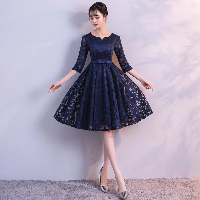 

Evening dress new spring blue birthday party socialites party daily small dress skirt short XS