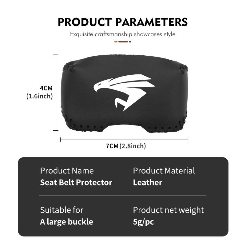 PU Leather Car Seat Belt Buckle Clip Cover Protector Anti-Scratch Case For Toyota GR Sport C-HR Rav4 YARiS supra Corolla Prius J33