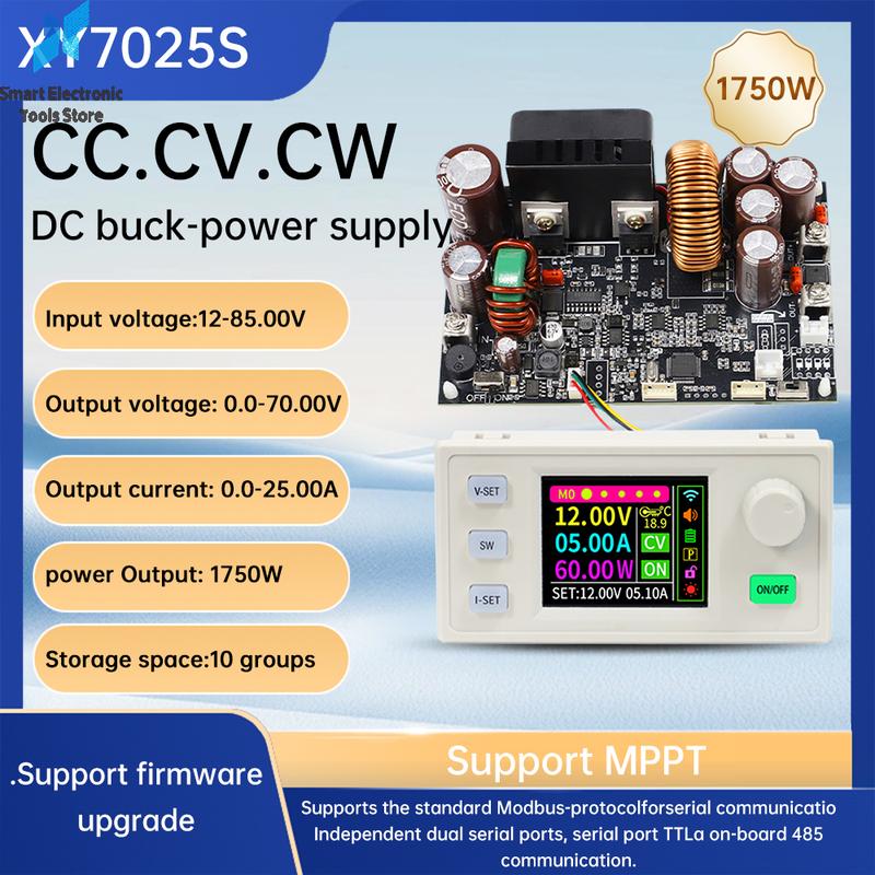 Upgrade XY7025S CNC Step-Down DC Adjustable Stabilized Voltage Power Supply 0-70V 25A 1750W Constant Voltage/Current Module