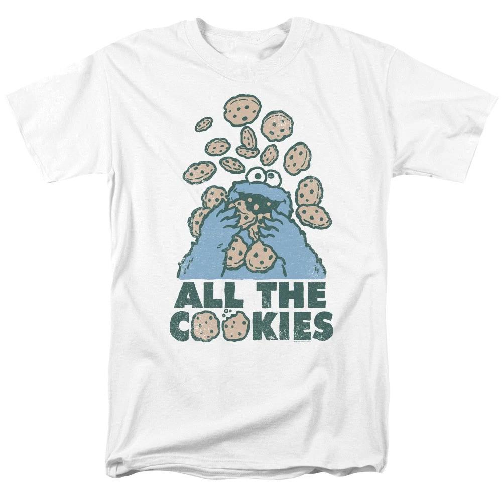 Sesame Street - All The Cookies - Unisex Short Sleeve Children s T-shirt - White 100