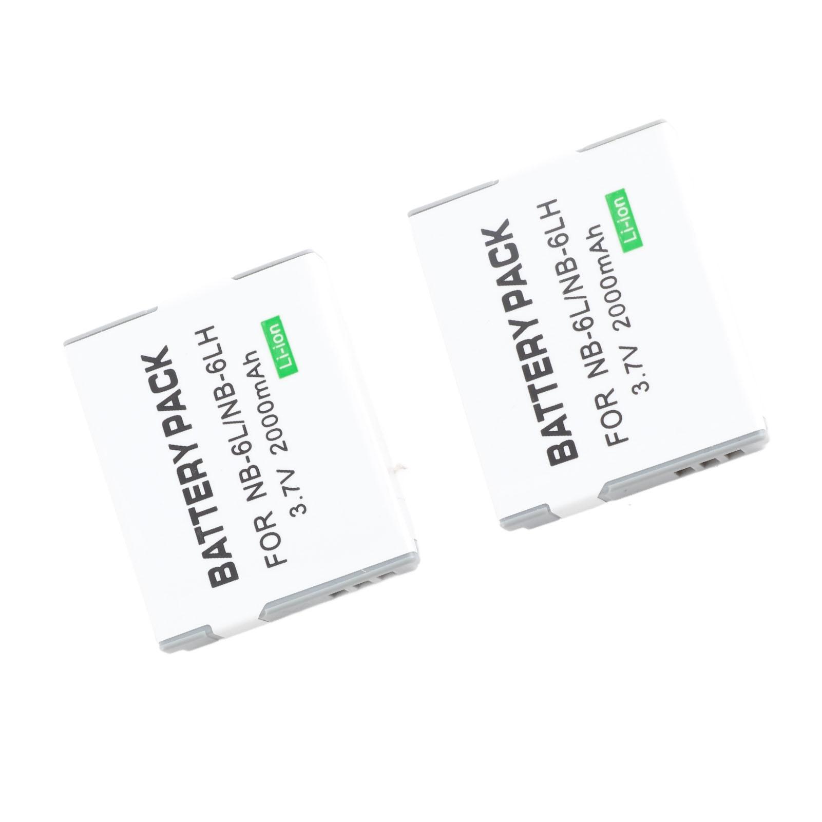 

2pcs NB 6L 6LH Camera Battery Replacement 2000mAh 3.7V for Powershot SX710 HS SX520 HS SX530 HS