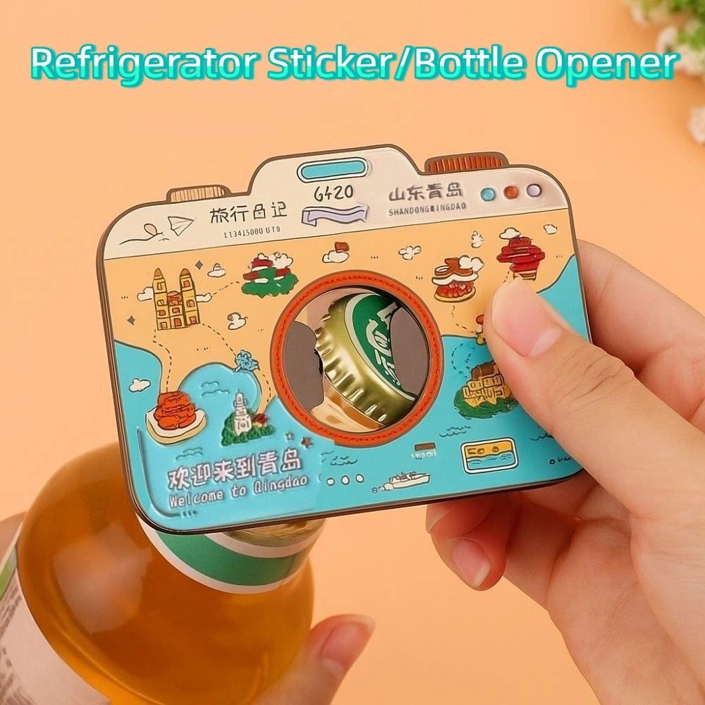 Dual Purpose Metal Bottle Opener Scenic Spots Design Tourism Opener Beer Opener  Kitchen