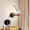 Magpie Bird Wall Lamp Touch Switch ON/OFF Bedroom Bedside Living Room Light Fixture 360° Rotatable Foyer Wall Sconce AC85-265V
