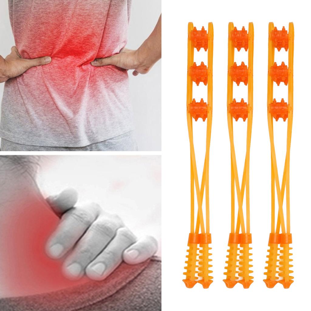3pcs Handheld Back Massage Roller Rope Portable Reduce Soreness Portable Cellulite Self Massage Strap for Leg Waist