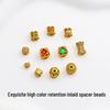 Long-Lasting Sand Gold Zircon Beads & Dragon Scale Spacers for DIY Jewelry