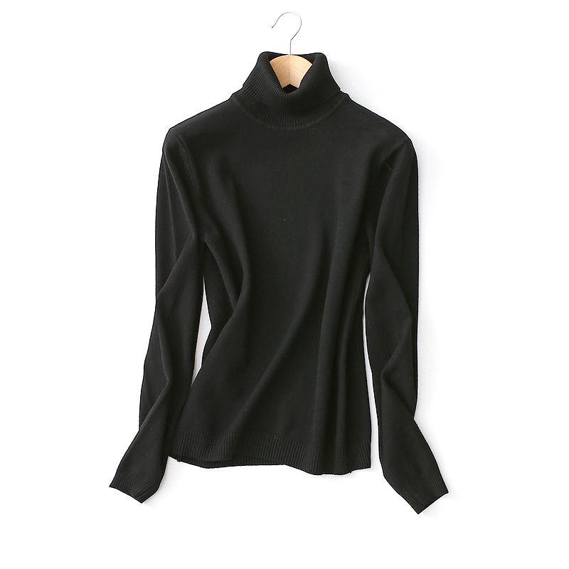 Export Export No Pilling Thick Turtleneck Sweater Women's Soft Pendant Fall and Winter Hip Knitwear Bottoming Shirt