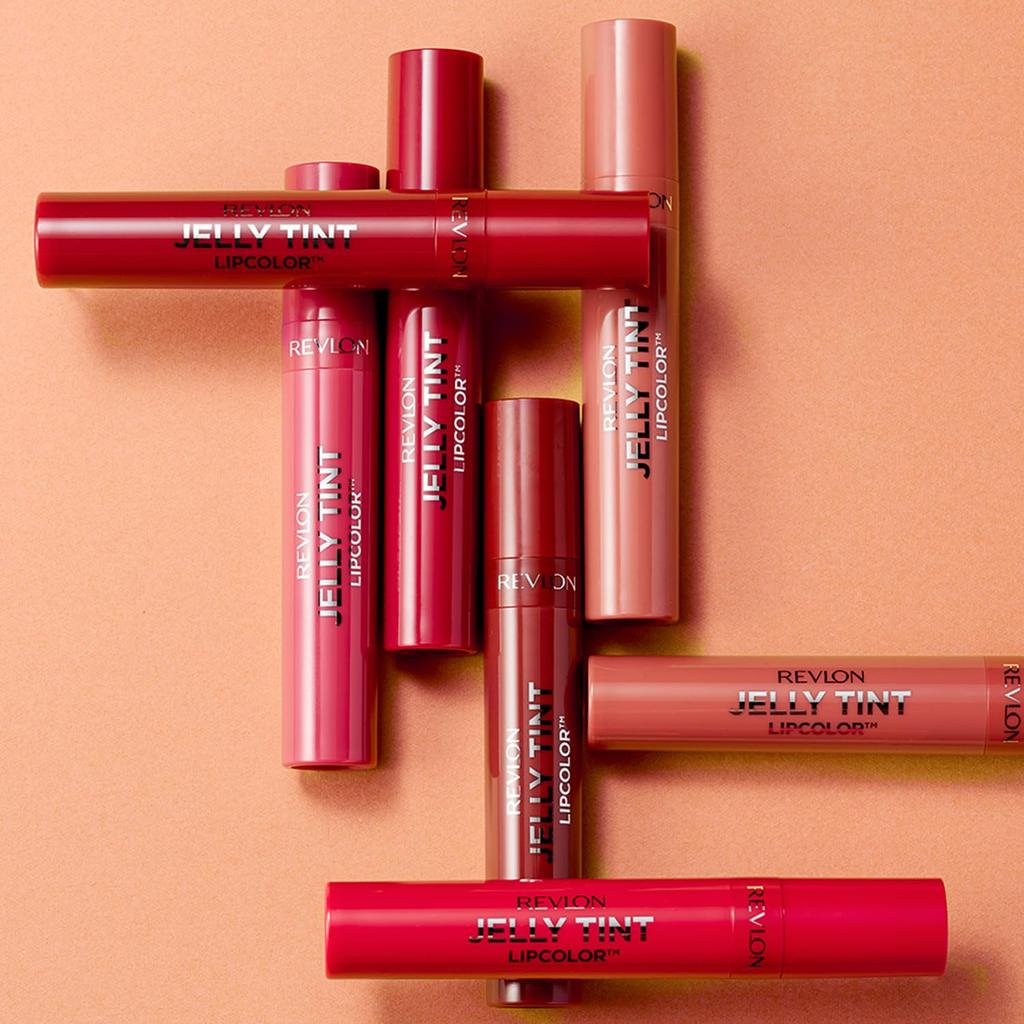 Revlon Jelly Tint Lip Color 001 Raspberry Rose Color Berry Brown Tint Lip Made In Japan Image (Yellow-Based) 2.6g