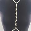 Luxurious Artificial Pearls Chest Chain for Women Front Chest Chain Bikini Chain Necklace Evening Party Body Jewellery