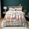 Pink White Duvet Cover Giraffe Bedding Queen/King/Full Size Zoo Animals Bed Set 3 Pieces Colorful Giraffe Bed Comforter Cover
