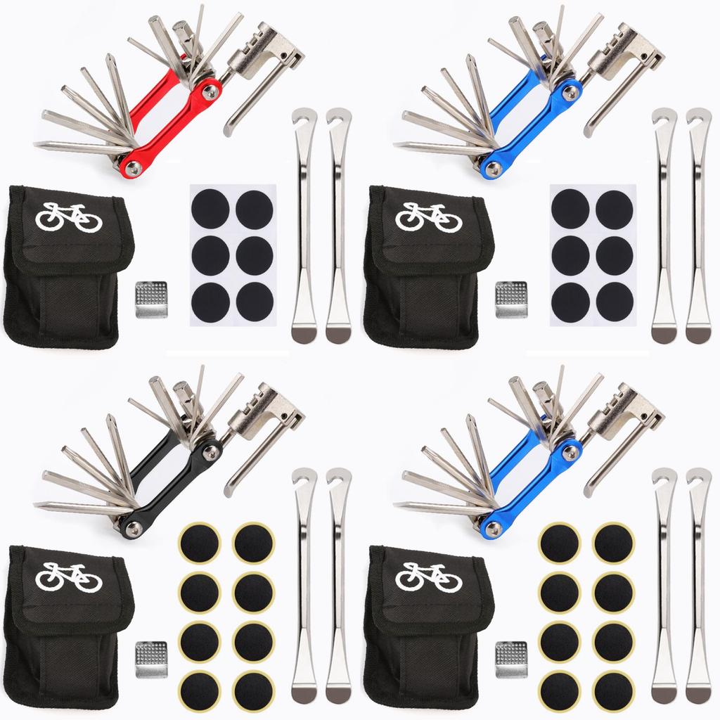 Bicycle Repair Kit 16 In 1 Multitool Set For Mountain And Road Bike Maintenance