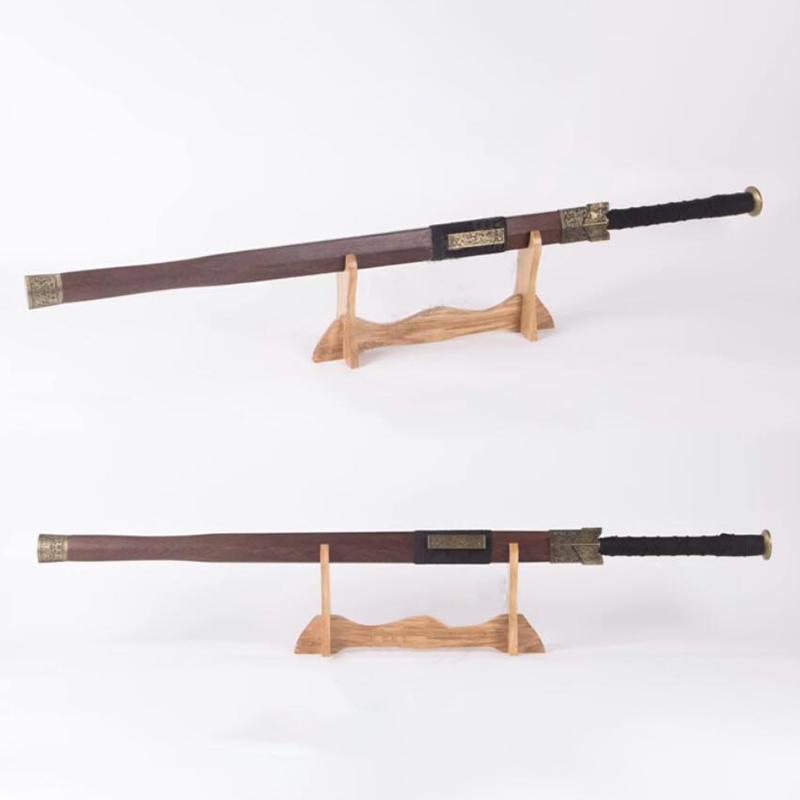 Massivt Trä Svärdställ Hållare Japansk Katana Samurajsvärd Tanto Kniv Cosplay Svärd Trollstav Förvaringsställ Fäste