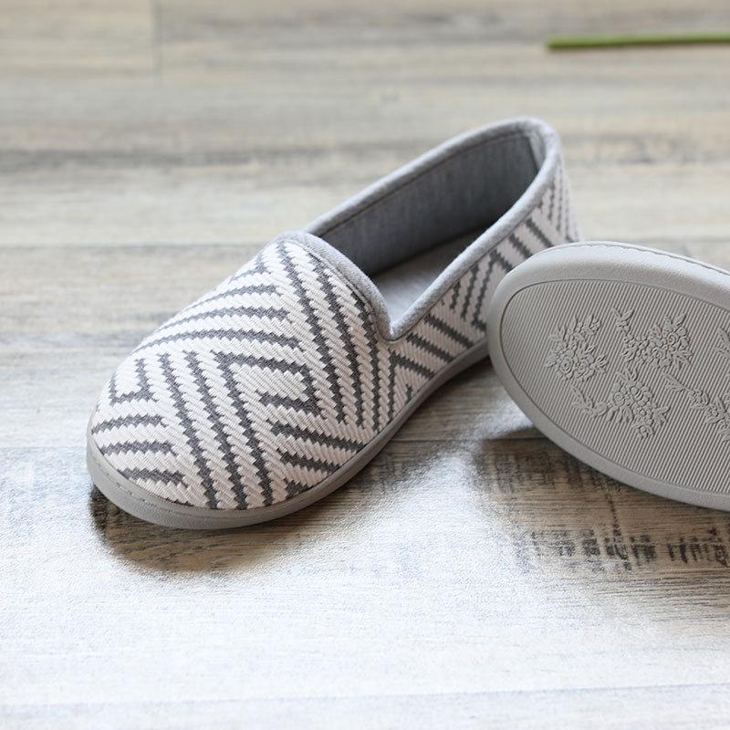 Fashion New 2025 Spring Autumn At Home Thermal Anti-Skid Slippers Women's Knitted Indoor Slippers Soft Outsole House Shoes